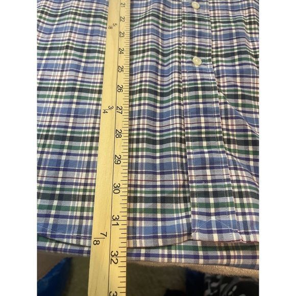 Ralph Lauren Slim‎ Fit Stretch Bright Blue Plaid Size XXL Professional Preppy - Picture 5 of 8
